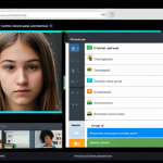**A student customizing a modular online course interface. The interface shows options for selecting modules like "SEO," "Coding Basics," and "Conversational French." The student appears focused and engaged, highlighting personalized learning with modern technology.**