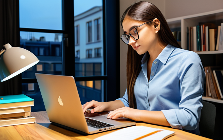 Modern Online Learning Environment**
"A young professional woman, fully clothed in smart casual attire, studying on a laptop in a bright, modern apartment, surrounded by books and notes, warm lighting, safe for work, appropriate content, professional, modest, perfect anatomy, correct proportions, natural pose, well-formed hands, proper finger count, natural body proportions, high quality."
**