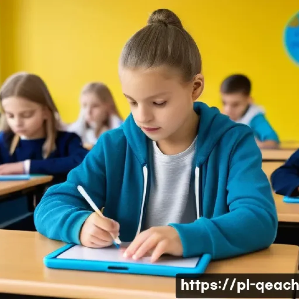 모듈식 교육과정의 적용 분야 - A modern Polish classroom scene showing diverse primary and secondary school students engaged in a m...