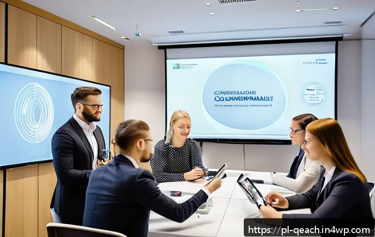 모듈식 교육과정의 리더십 개발 - A modern corporate training session featuring a diverse group of Polish managers in business casual ...