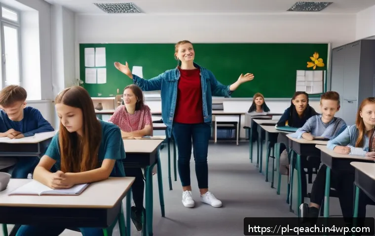 모듈식 교육과정에서의 학생 피드백 활용 - A modern classroom scene in Poland with a diverse group of teenage students actively participating i...